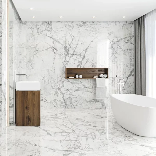 large bathroom tiles white