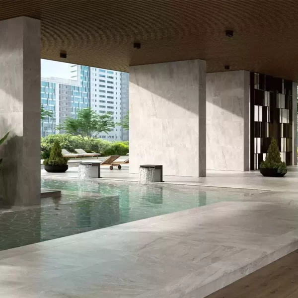 Large modern swimming pool tiles with sleek design