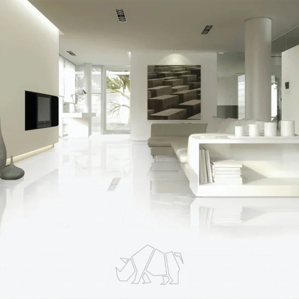 Modern ambiance with 600 x 600 concrete look tiles