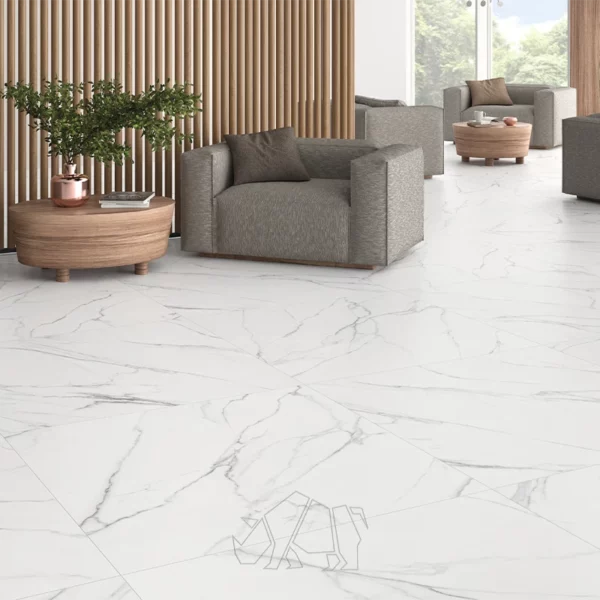 1000 x 1000 porcelain tiles in a waiting room